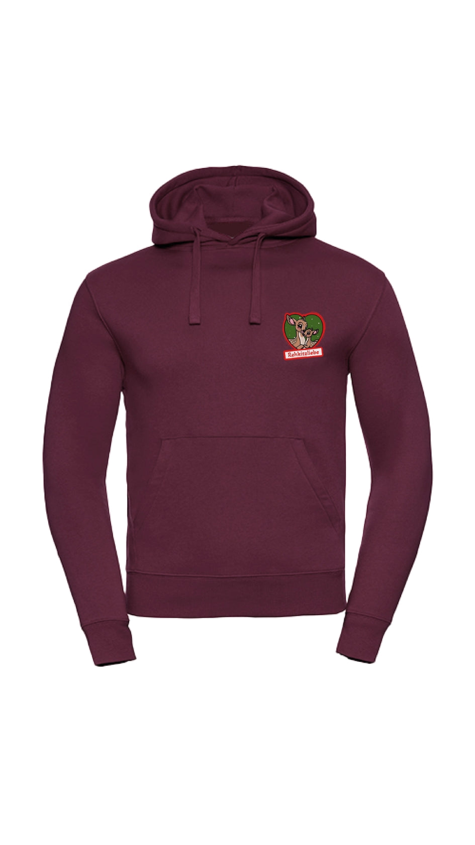 Hoodie Unisex Rehkitzliebe - Burgundy