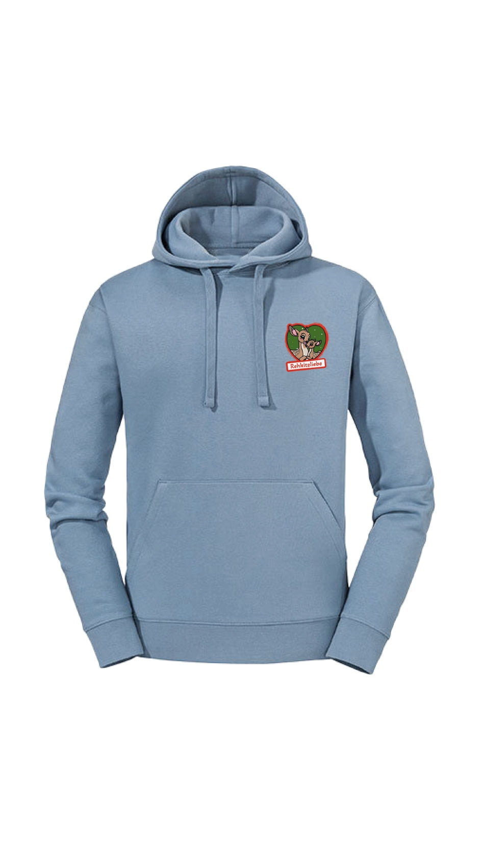 Hoodie Unisex Rehkitzliebe - Mineral Blue