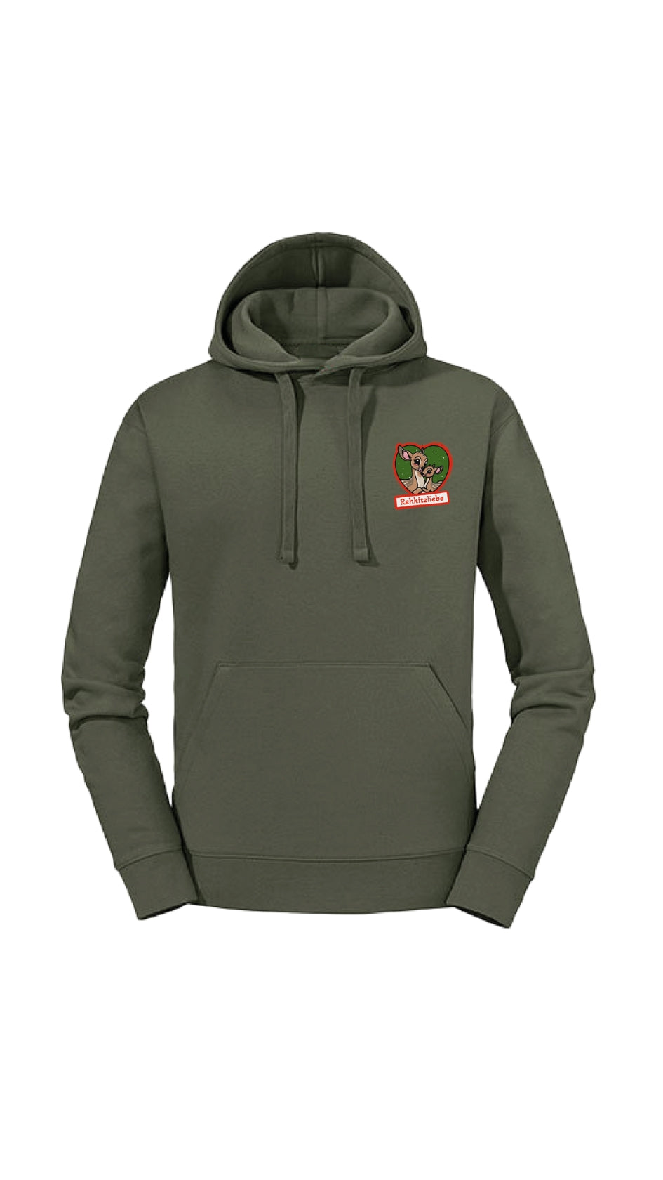 Hoodie Unisex Rehkitzliebe - Olive