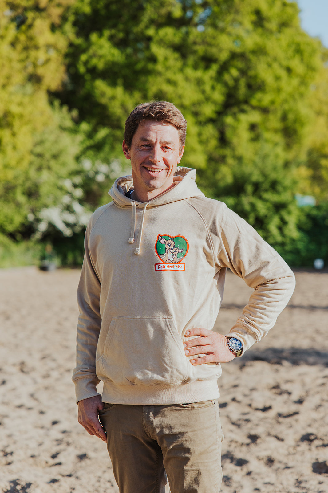 Hoodie Unisex Rehkitzliebe - sand