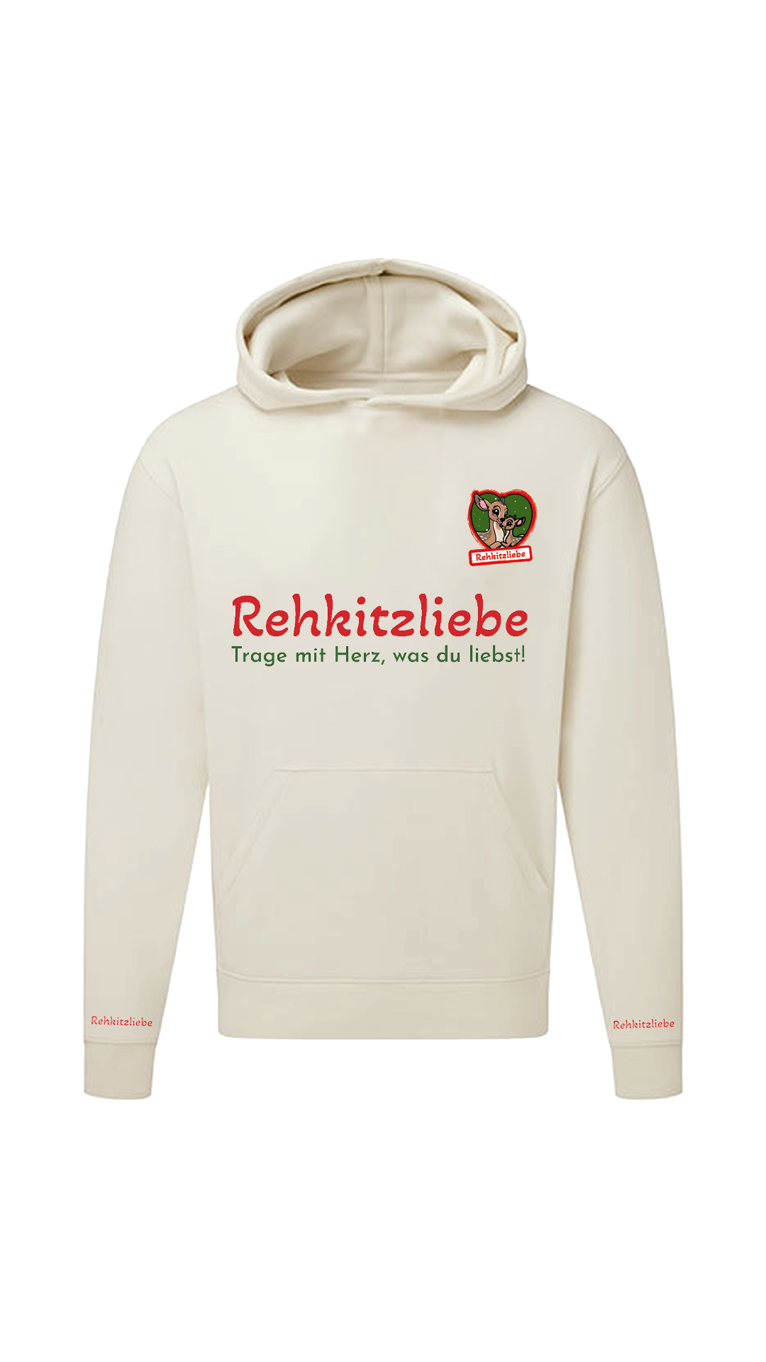 Hoodie Unisex "Rehkitzliebe" Druck: Classic Red - verschiedene Farben
