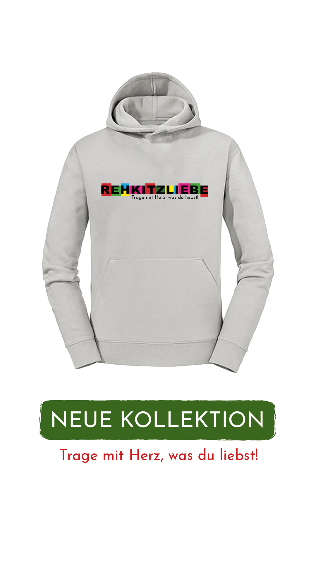 Hoodie Unisex "Rehkitzliebe" Cube black - verschiedene Farben