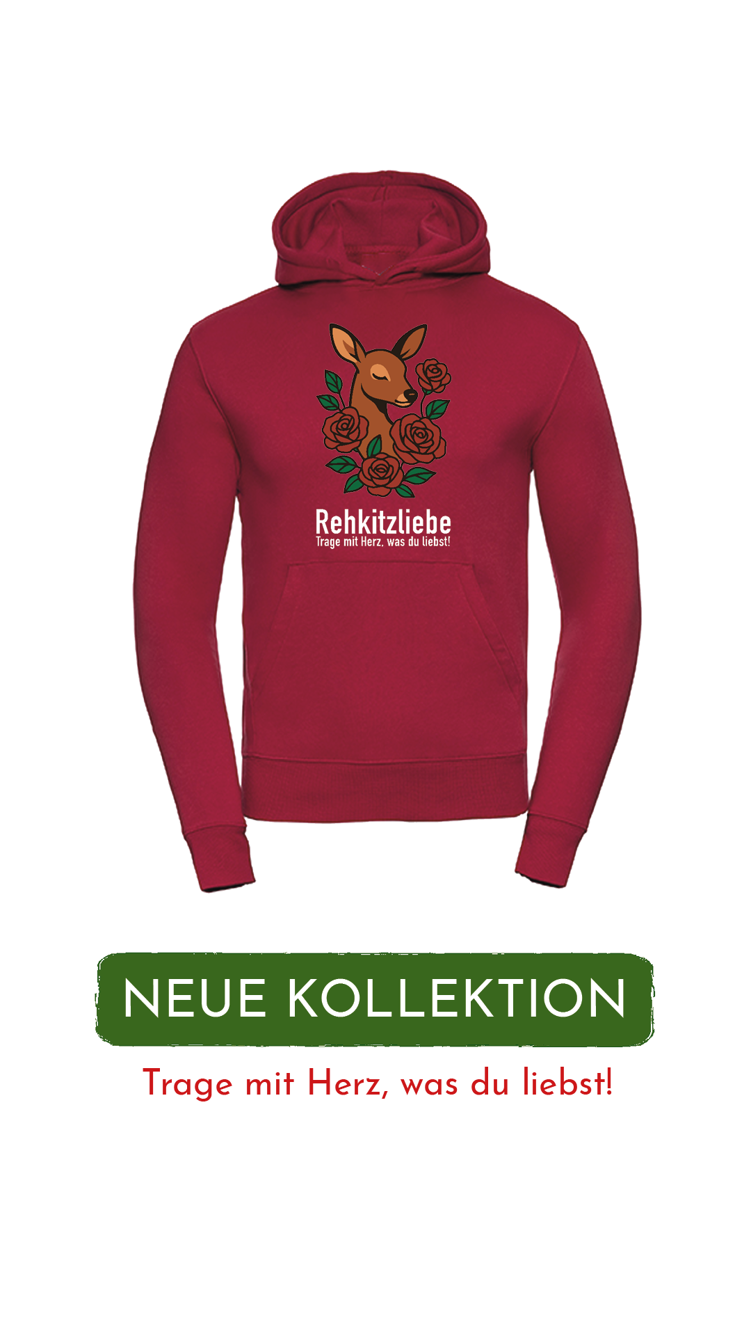 Hoodie Unisex "Rehkitzliebe" Dream Green - verschiedene Farben