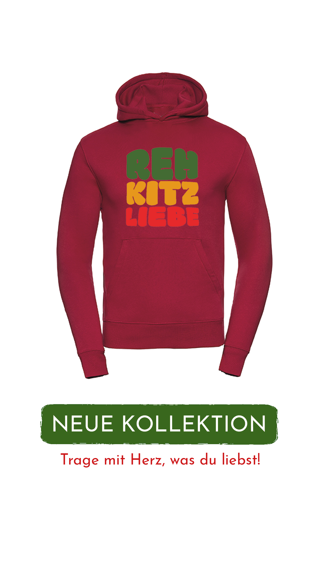 Hoodie Unisex "Rehkitzliebe" Bold Cosmic - verschiedene Farben