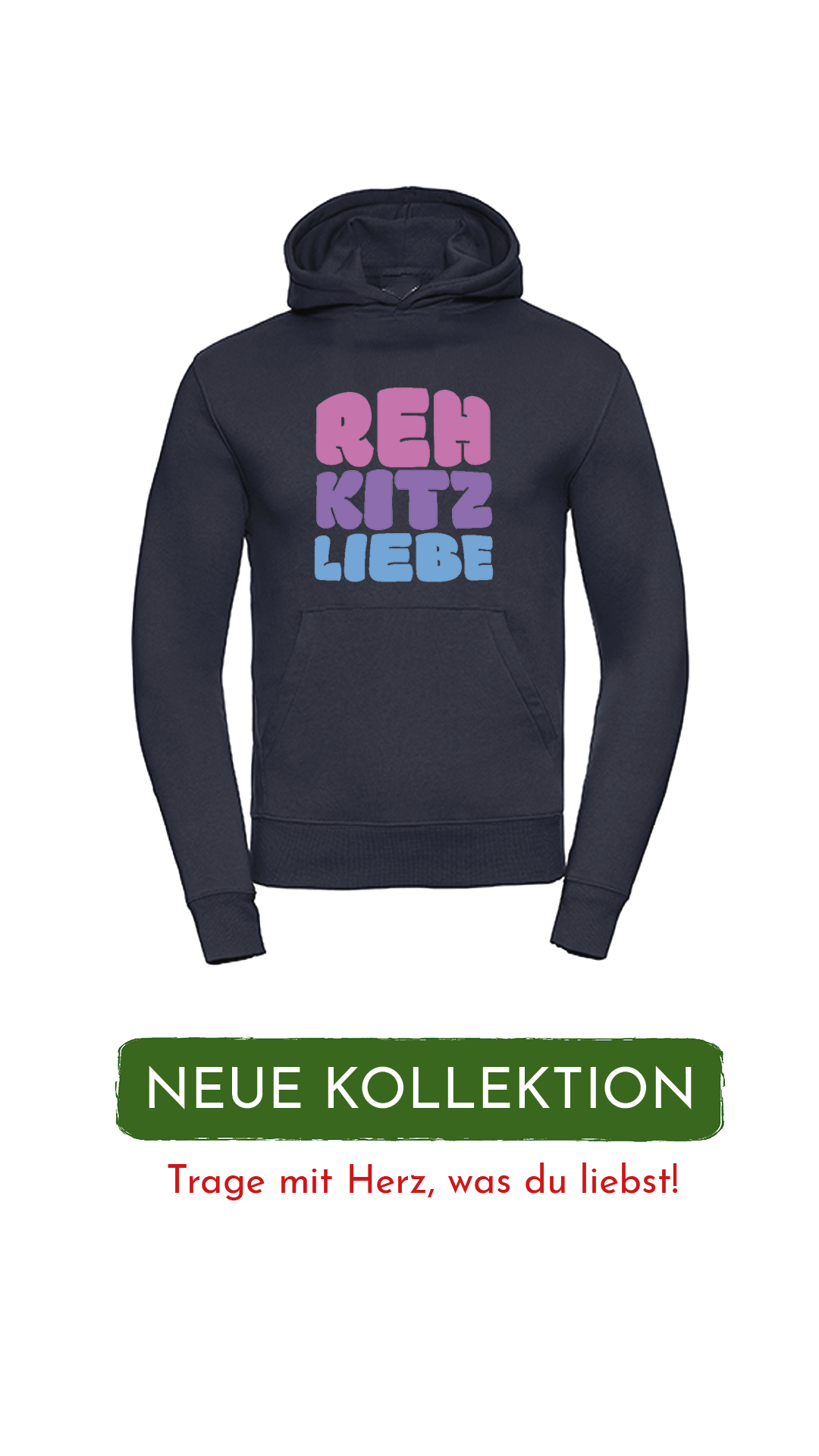 Hoodie Unisex "Rehkitzliebe" Bold Roots Purple - verschiedene Farben