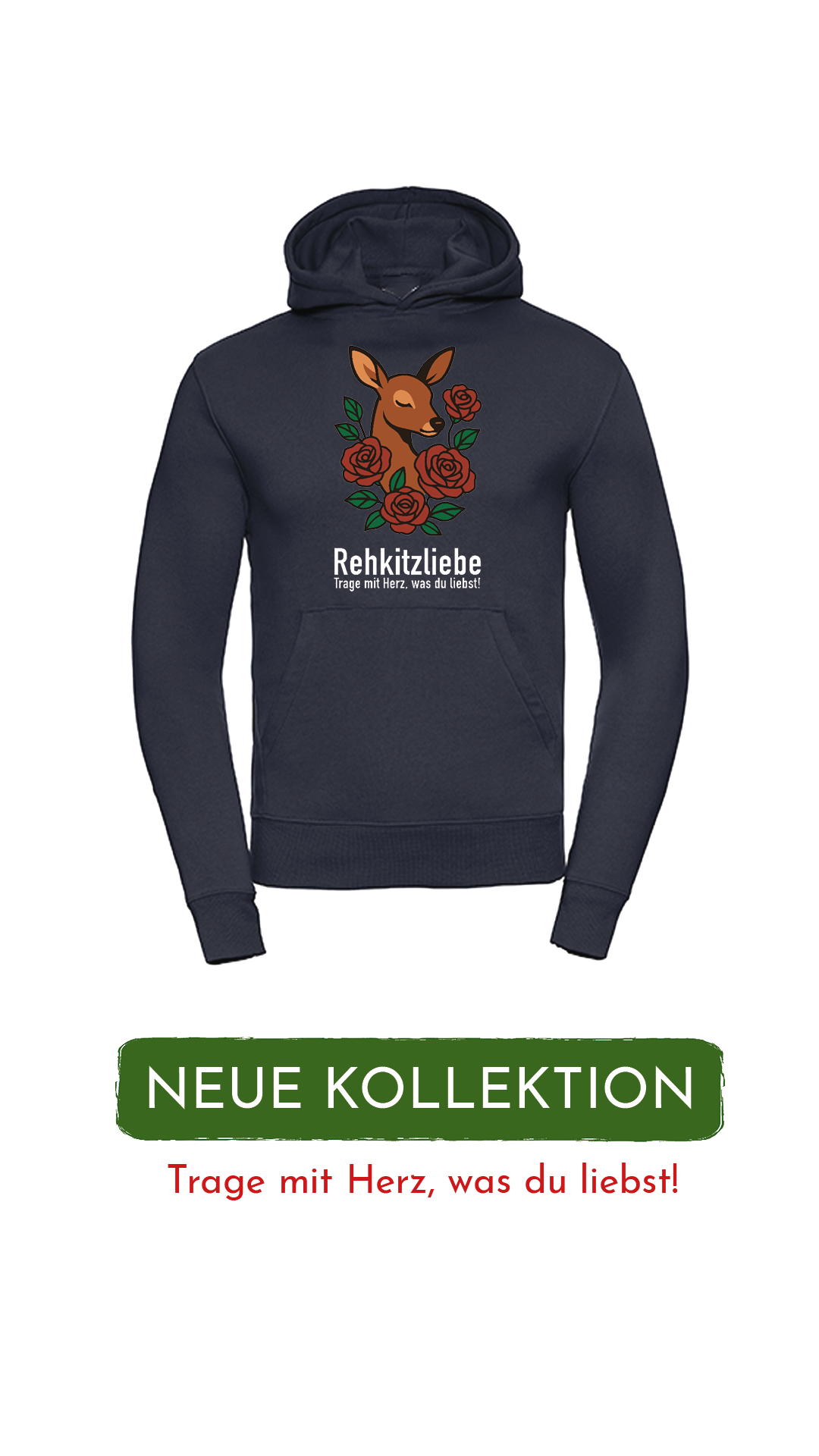 Hoodie Unisex "Rehkitzliebe" Dream Green - verschiedene Farben