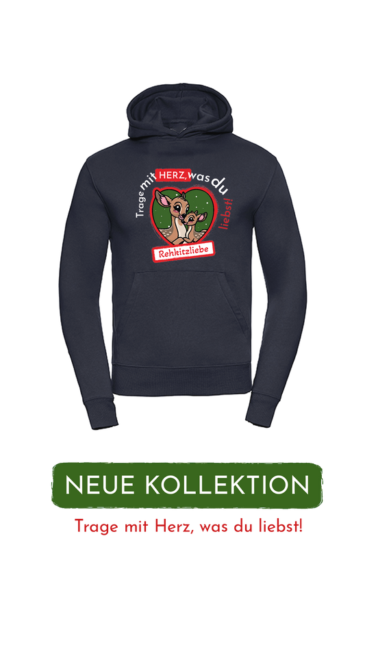 Hoodie Unisex "Rehkitzliebe" Trend White - verschiedene Farben