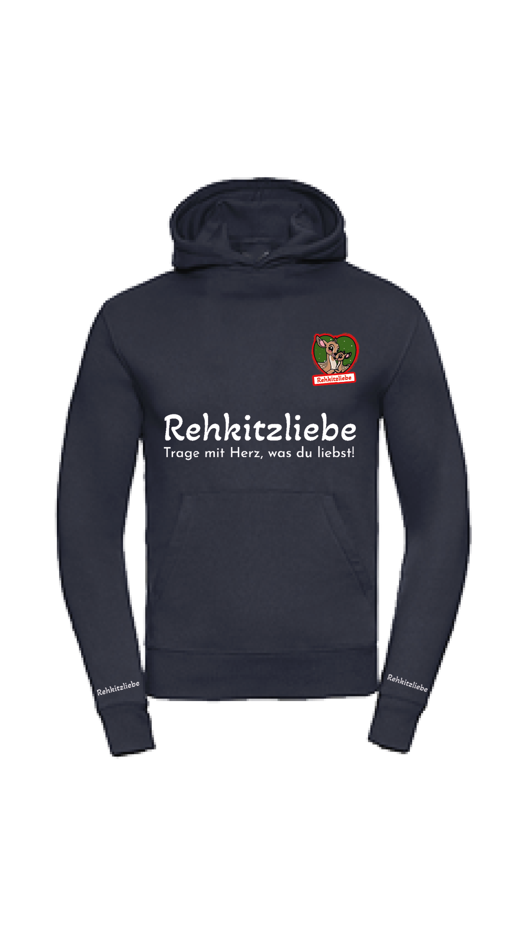 Hoodie Unisex "Rehkitzliebe" Druck: Classic Red - verschiedene Farben