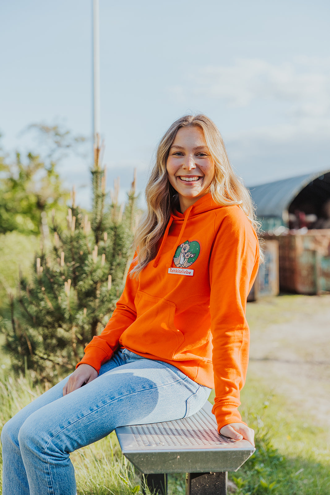 Hoodie Unisex Rehkitzliebe - orange