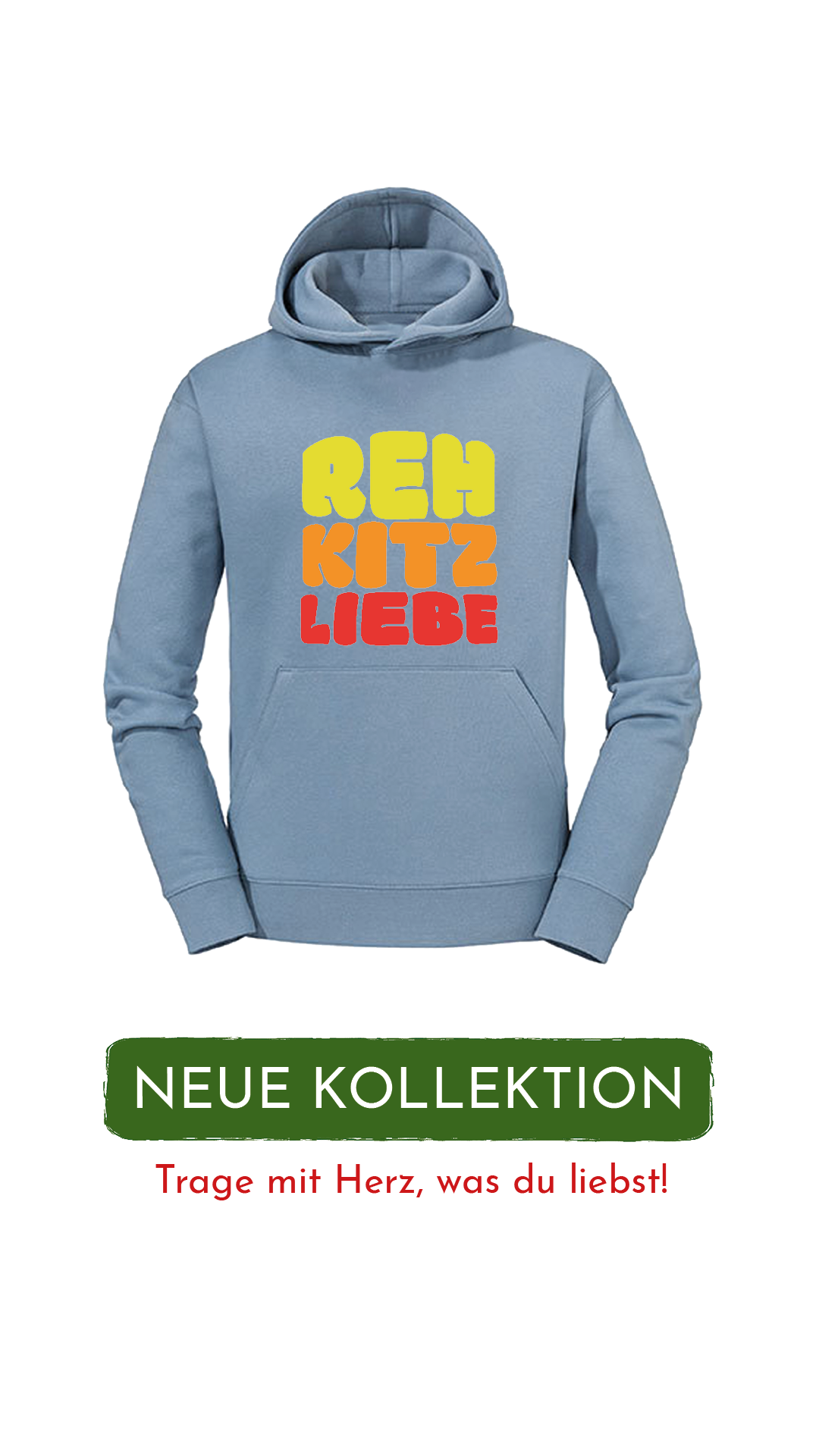 Hoodie Unisex "Rehkitzliebe" Bold Roots Yellow - verschiedene Farben