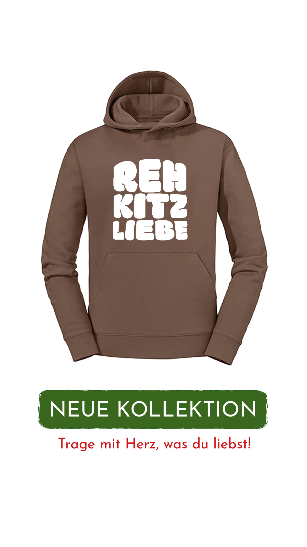 Hoodie Unisex "Rehkitzliebe" Bold White - verschiedene Farben