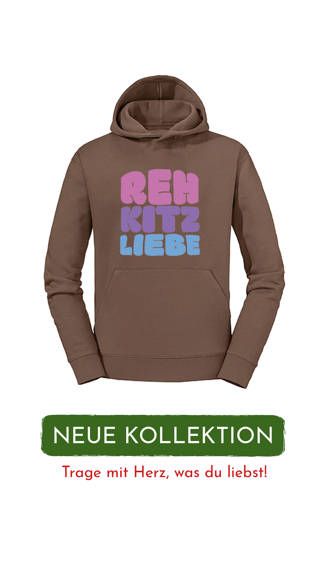 Hoodie Unisex "Rehkitzliebe" Bold Roots Purple - verschiedene Farben
