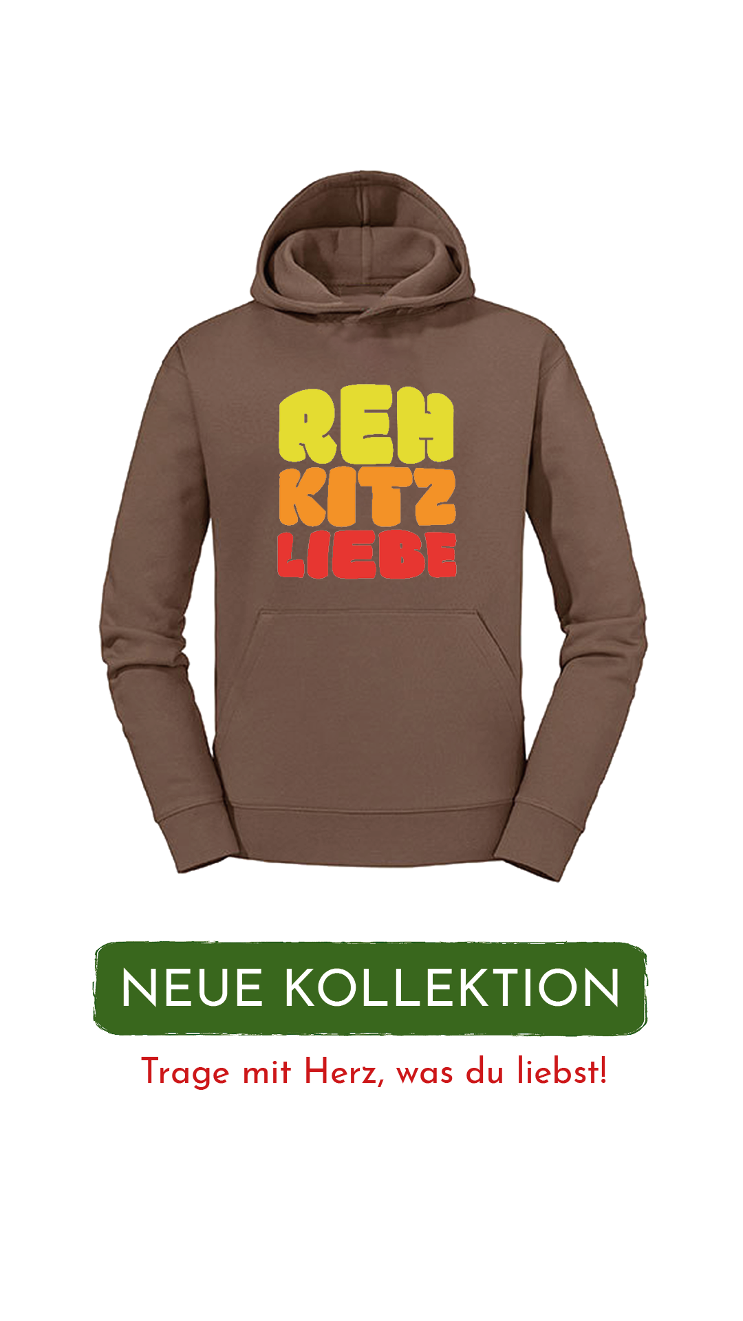 Hoodie Unisex "Rehkitzliebe" Bold Roots Yellow - verschiedene Farben