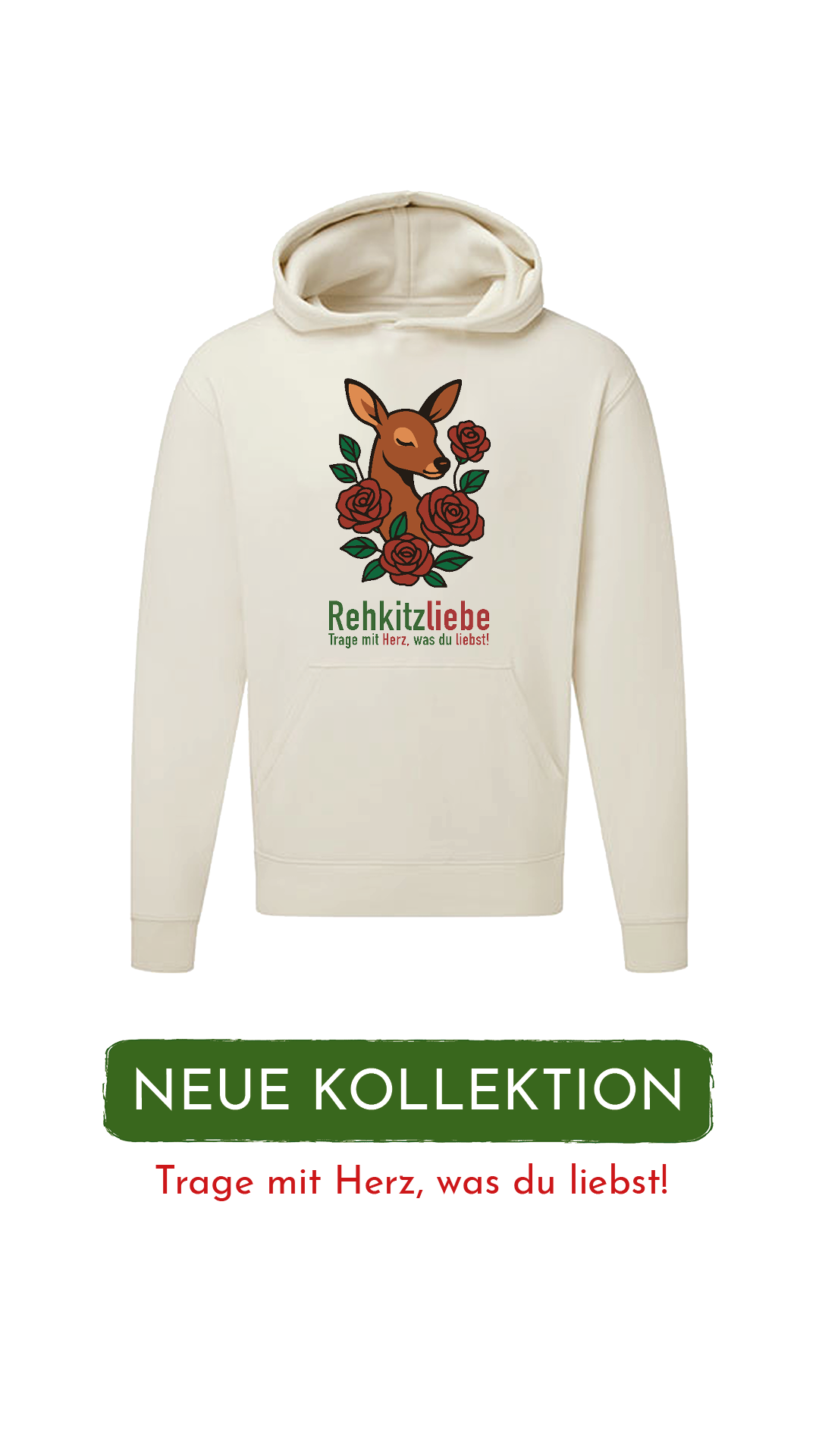 Hoodie Unisex "Rehkitzliebe" Dream Green - verschiedene Farben