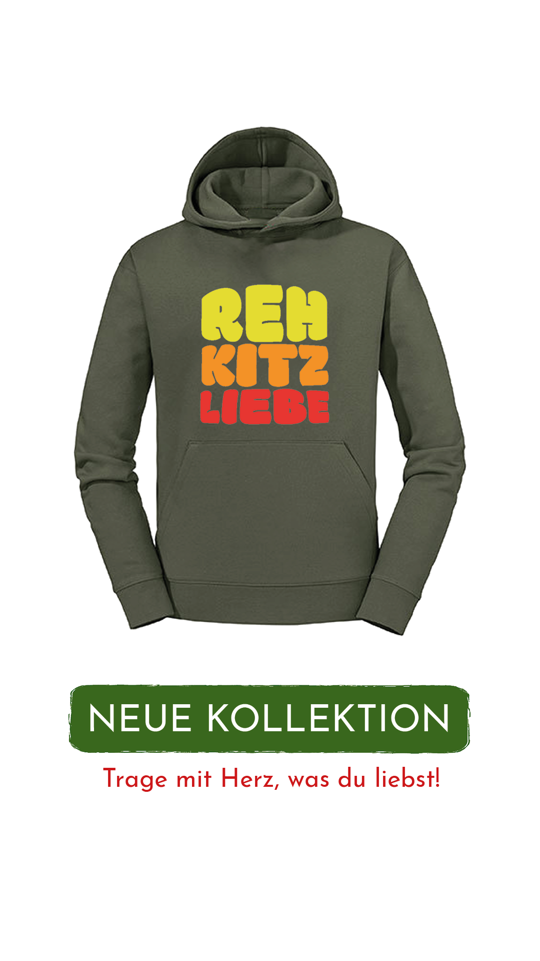 Hoodie Unisex "Rehkitzliebe" Bold Roots Yellow - verschiedene Farben