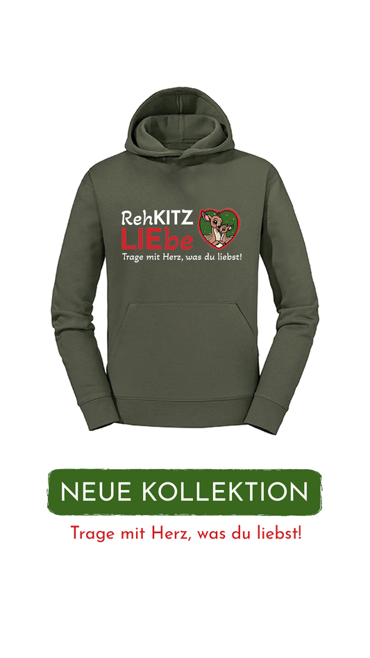 Hoodie Unisex "Rehkitzliebe" Basic Red - verschiedene Farben