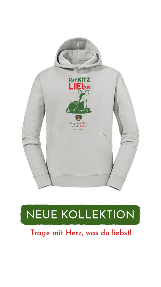 Hoodie Unisex "Rehkitzliebe" Soft Red - verschiedene Farben