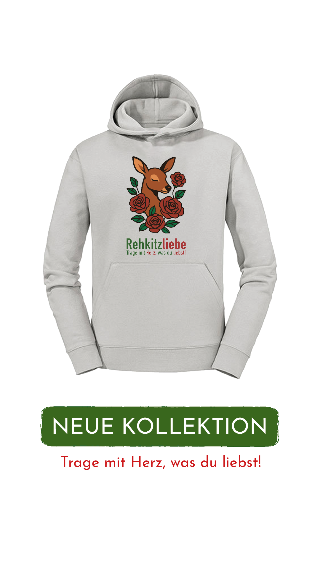 Hoodie Unisex "Rehkitzliebe" Dream Green - verschiedene Farben