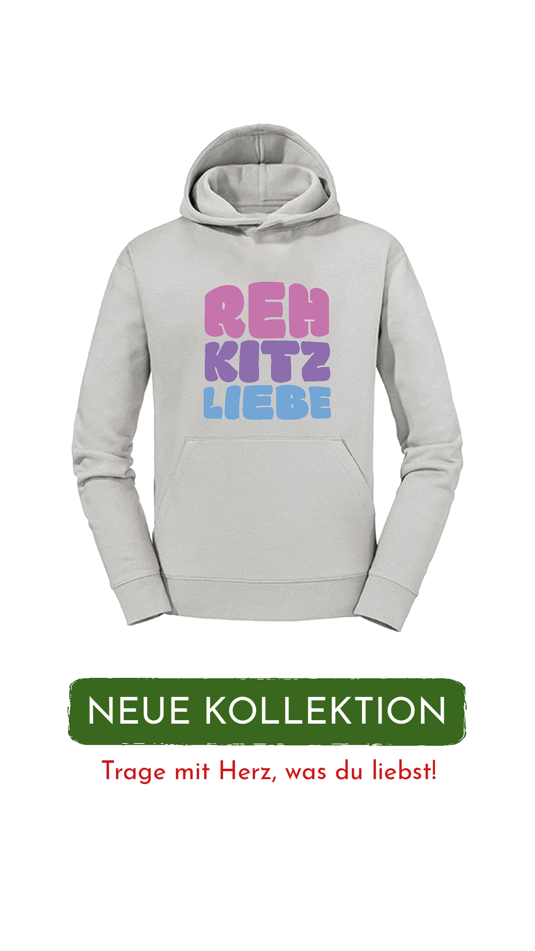 Hoodie Unisex "Rehkitzliebe" Bold Roots Purple - verschiedene Farben