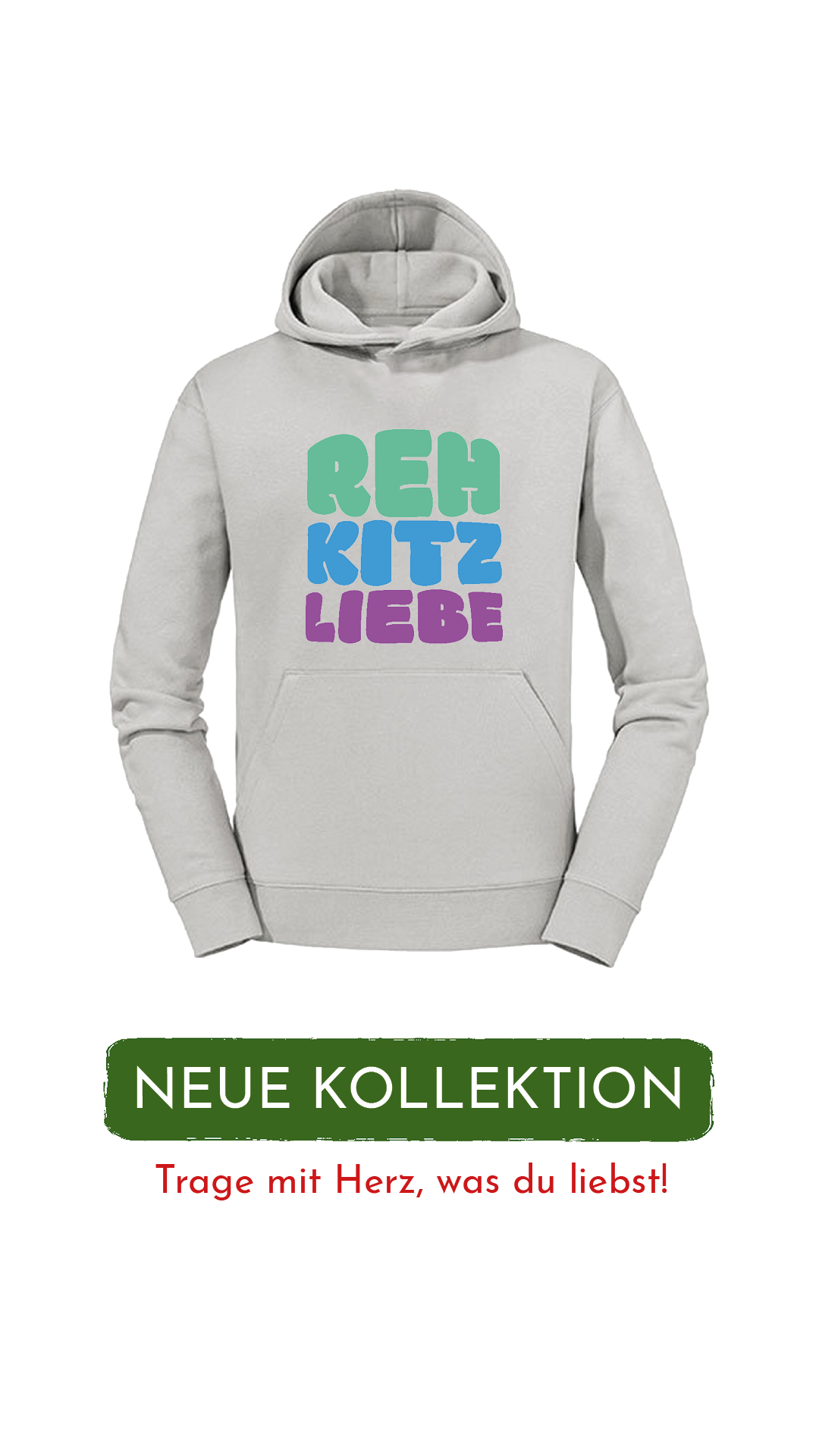 Hoodie Unisex "Rehkitzliebe" Bold Roots Green - verschiedene Farben